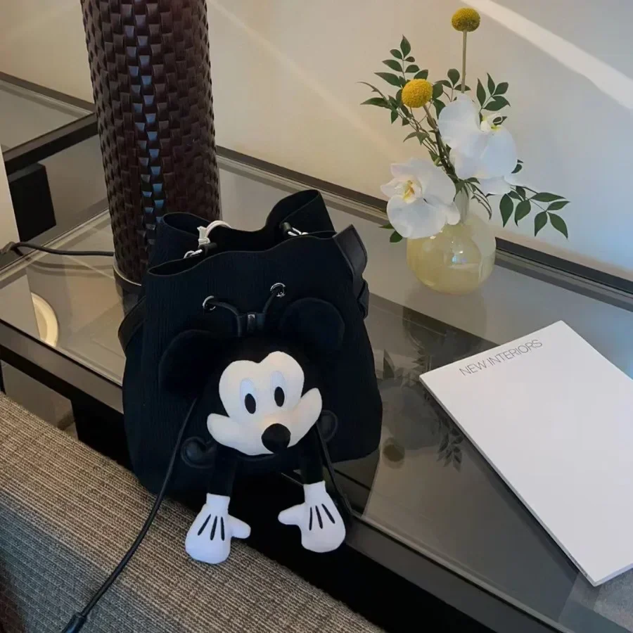 Tas dompet wanita, tas dompet Disney dan tas tangan Mickey, tas bahu kapasitas tinggi, tas selempang untuk wanita, tas tangan lucu model Korea, kantung modis