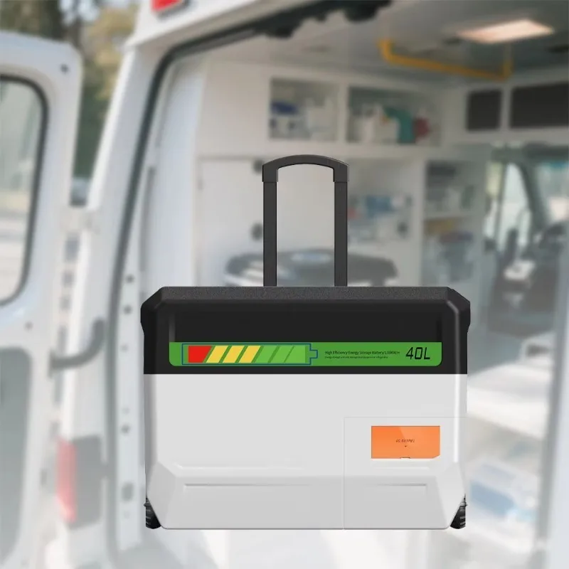 Réfrigérateur portable 40L pour le camping et le travail en extérieur, 220V 1081Wh, source d'alimentation USB, options solaires et électriques pour une utilisation en voiture
