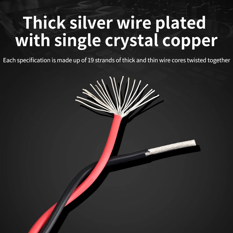 Xangsane XS-DIY8 Single-crystal Copper Silver-plated Twisted Pair Wire Loose Cable 1.8/2.15/2.35mm Audio Cable, Speaker Cable