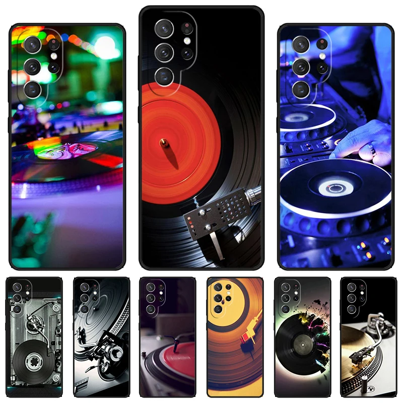 Vinyl DJ Record Art phone case For Samsung Galaxy S24 S23 S22 Ultra Note 10 20 Plus S8 S9 S10 S20 S21 FE Cover