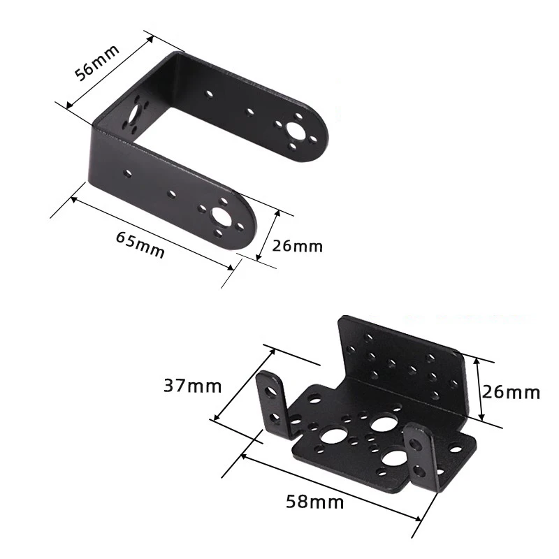 1set 2 DOF Short Pan And Tilt Servos Bracket Sensor Mount Kit For  Compatible MG995 Wholesale Retail