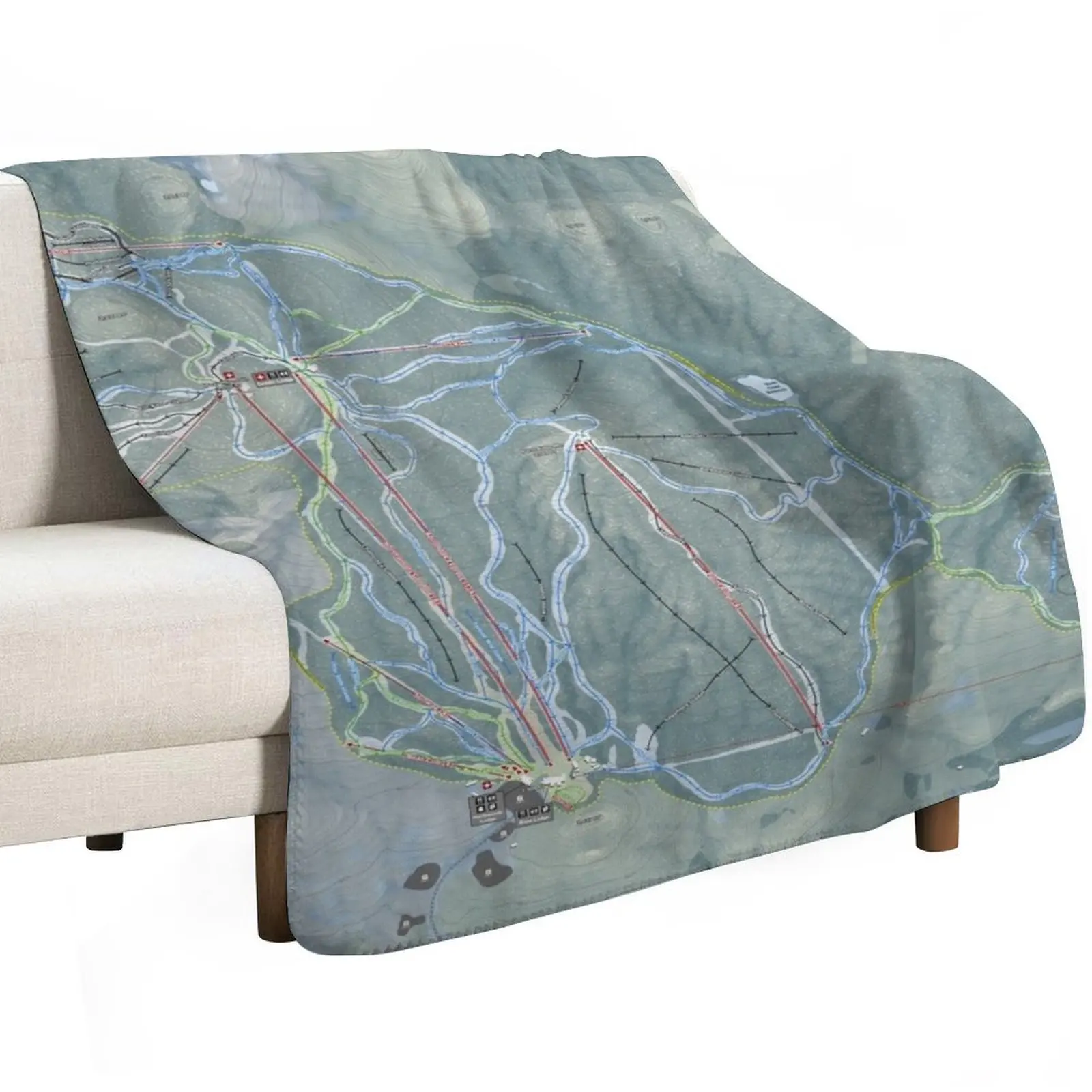 

Gore Mountain Resort Trail Map Throw Blanket Beautifuls Luxury sofa bed Blankets