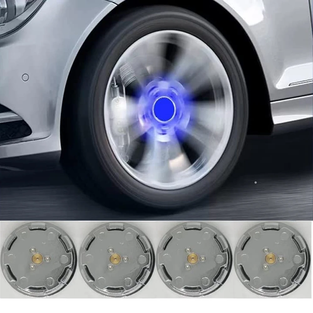 Hub Light Car Wheel Caps Light Center Cover Lighting Cap For BMW Benz Audi Kia VW Hyundai Peugeot Toyota Mitsubishi Honda civic