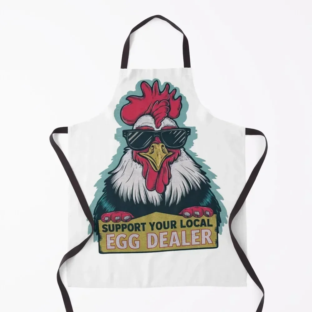 

Support Your Local Egg Dealer Chicken Design Apron Kitchen Items Chef Accessory Chef jacket men Novelties Kitchen And Home Apron