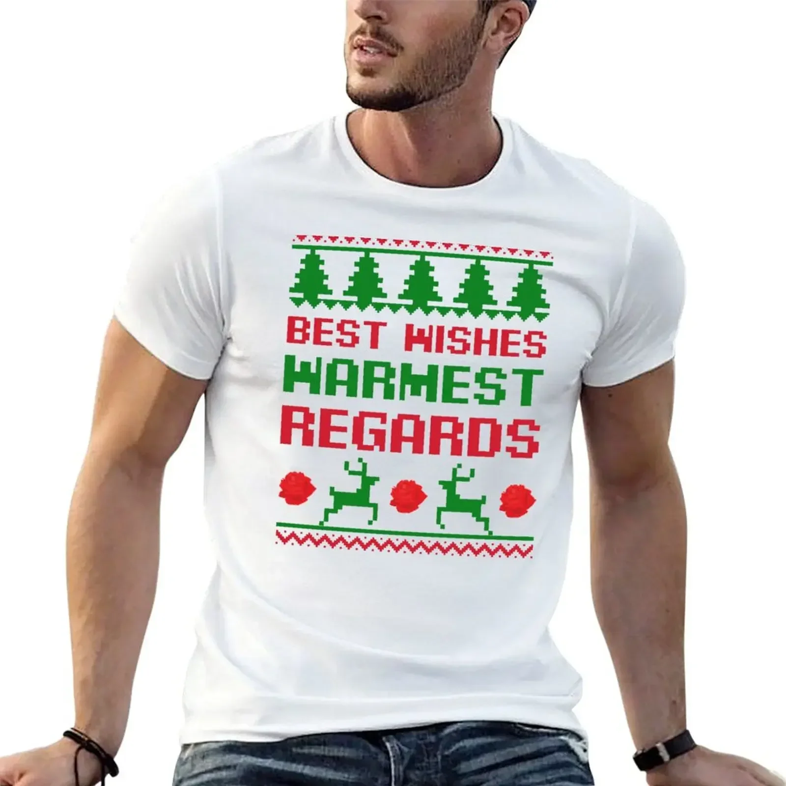 Best Wishes Warmest Regards Christmas T-Shirt rapper graphic tees plain customs customizeds mens t shirts pack