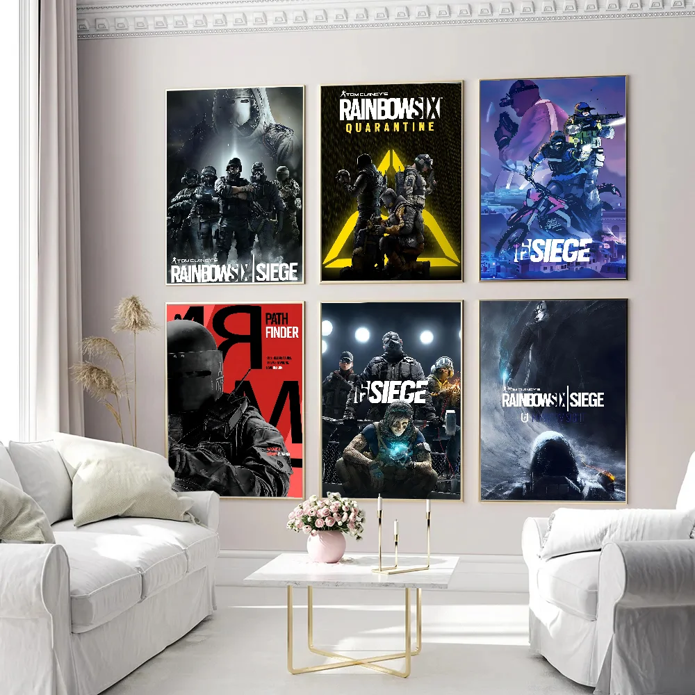 Clancy\'s Rainbow Six Siege Game Classic Vintage Posters Whitepaper Prints Posters Artwork Kawaii Room Decor