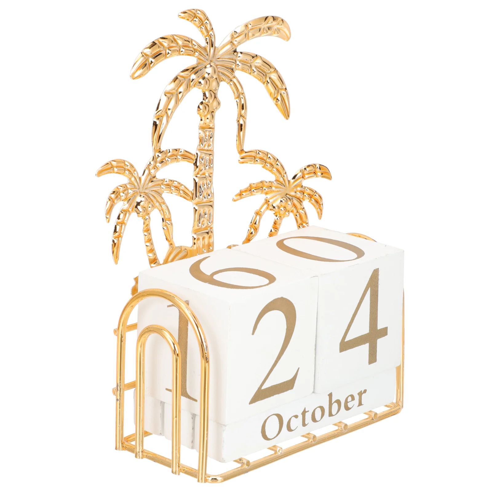 

Calendar Decoration Wooden Metal Kids Creative Desktop Blocks Home Decorations Digital Square