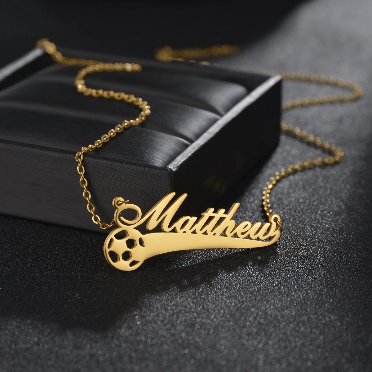 Acheerup Personalisierte Name Hiphop Halskette für Frauen Männer Angepasst Fußball Sport Serie Anhänger Edelstahl Schmuck Geschenk