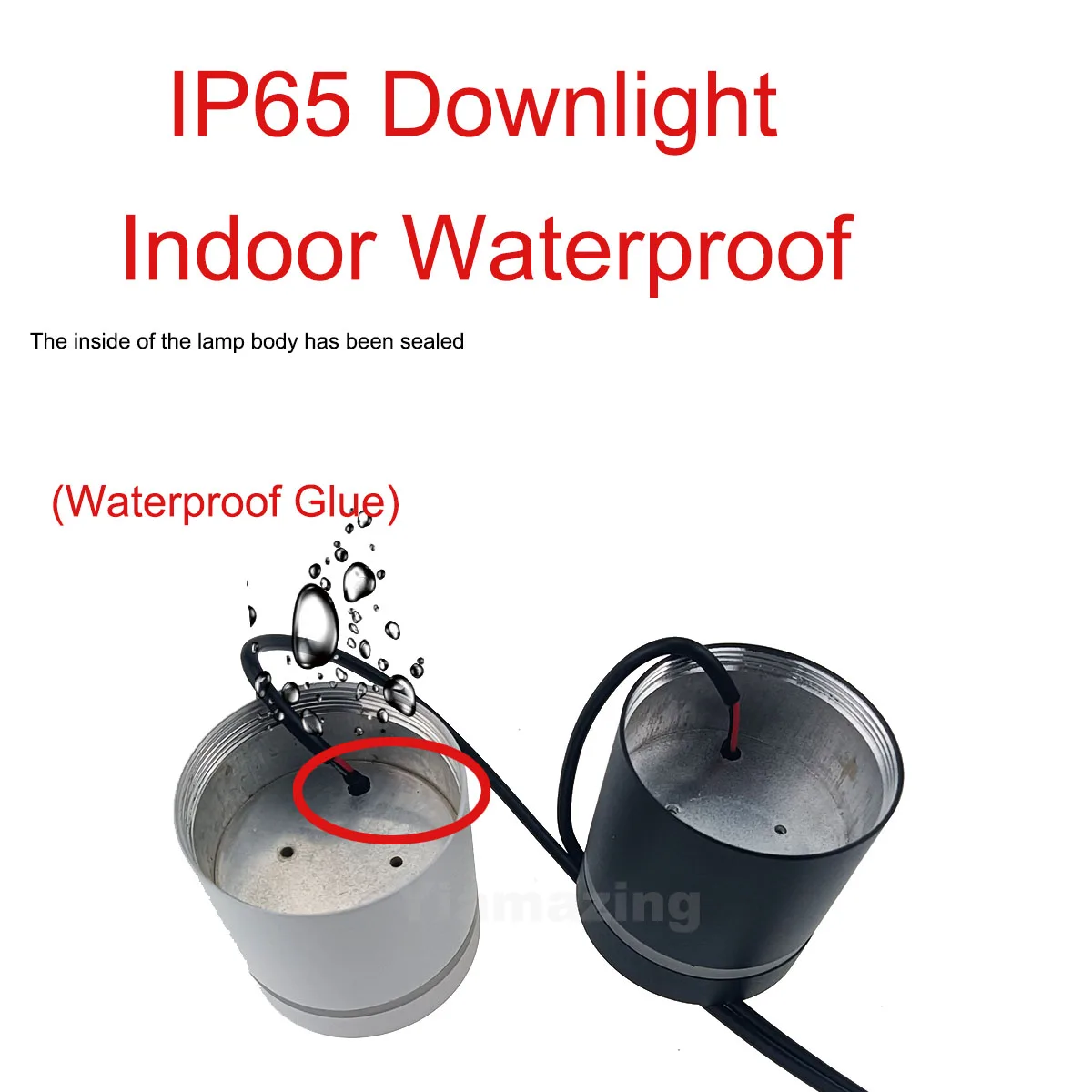 Amaroon IP66 Outdoor Waterproof IP65 IP67 faretto da incasso a LED a montaggio superficiale dimmerabile 5W 7w 9W 12W 15W 18W lampada da soffitto per veranda a parete