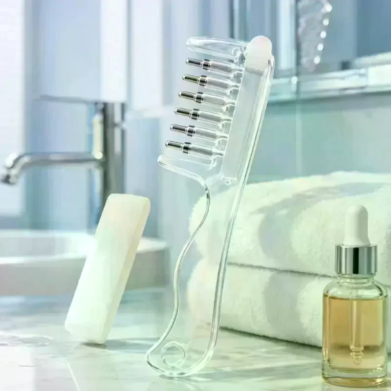 /YOV/1Pcs Liquid Guide Applicator Scalp Massage Comb Portable Hair Root Comb Hair Oil Serum Brush Anti-Leak Hair Care Tool