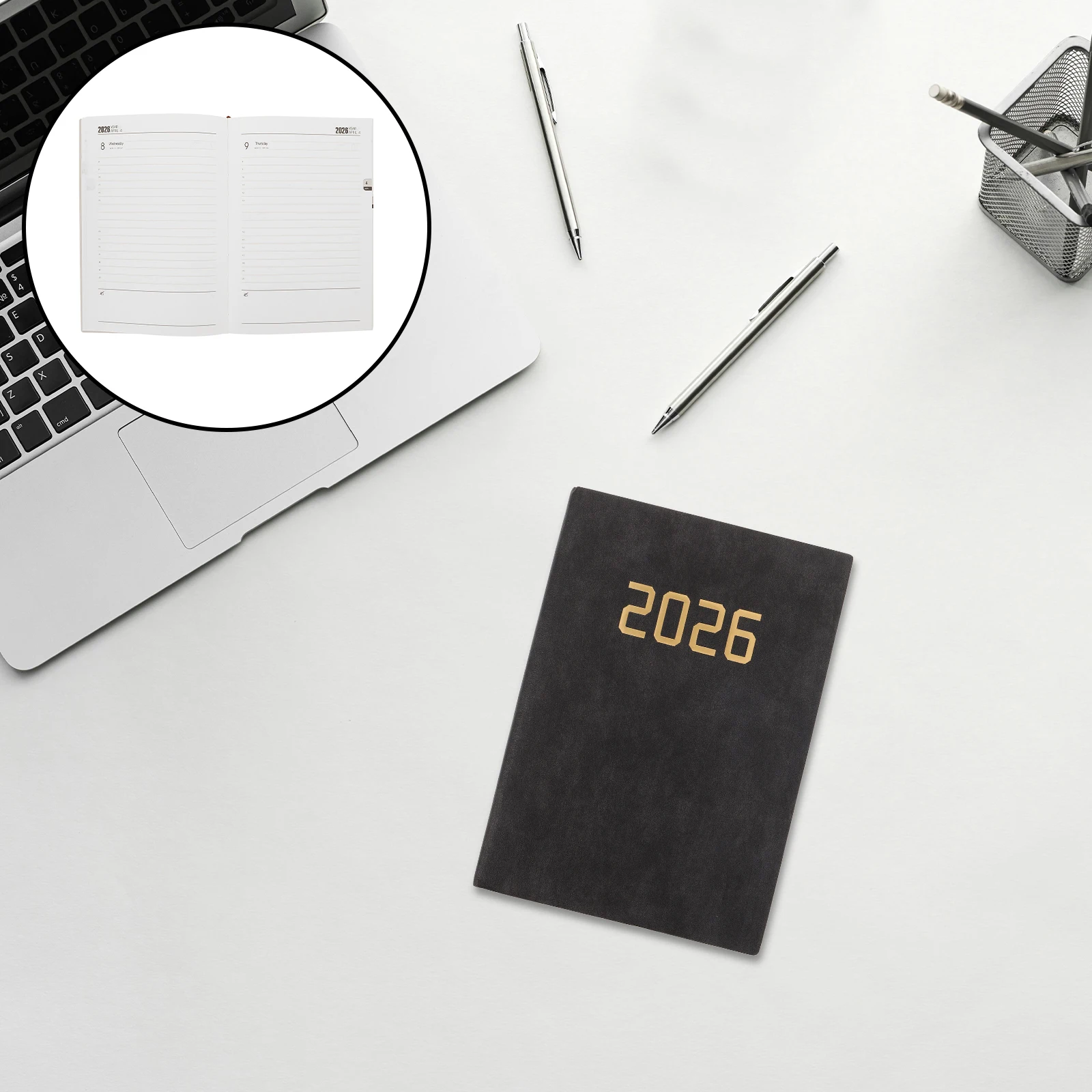 

2026 A6 Holographic Planner Notebook Smooth Pages Portable Daily Monthly Weekly Calendar Schedule Book For Work Travel Student