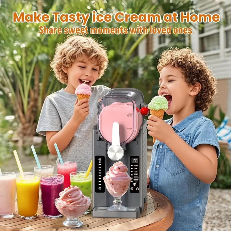 70 oz Slushy Machine for Home with LED Display - One-Touch Rese