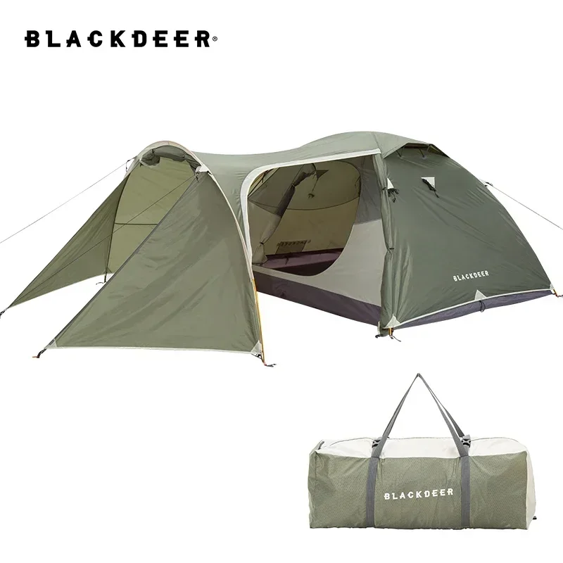 

BLACKDEER Camping Hiking Tarp Screen Tent Large Tea 2-3 People Fishing 4-person 2 Bedrooms Instant Overland Waterproof Road Trip