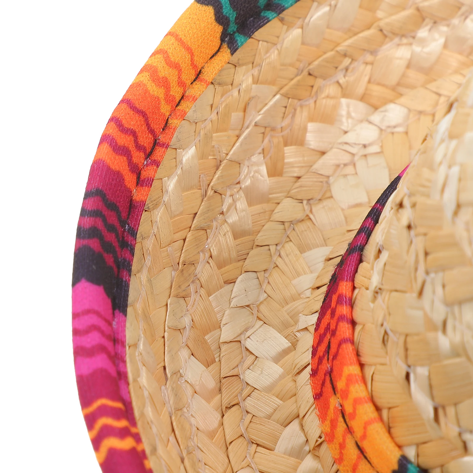 

Mexican Straw Hats Decorations Carnival Sombrero Small Woven For Festival Costume Decorative Spanish Theme Hat Stage Dance
