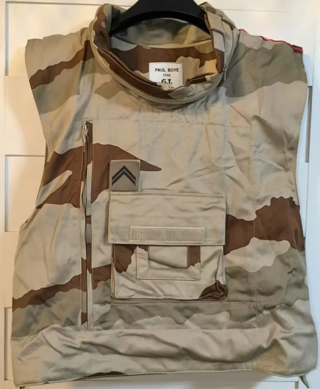 เสื้อกั๊กยุทธวิธีลายพรางทะเลทรายฝรั่งเศส วินเทจ ยุค 90