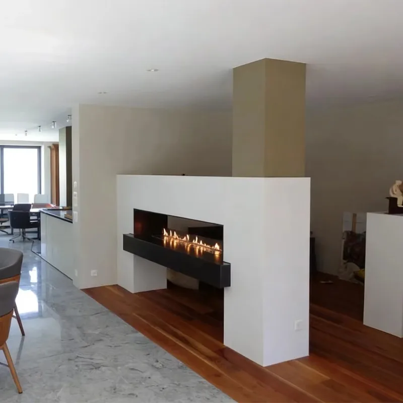 Built-In Electric Recessed Fireplace 1520mm 1 Stage Flame for Indoor Commercial Use xyl