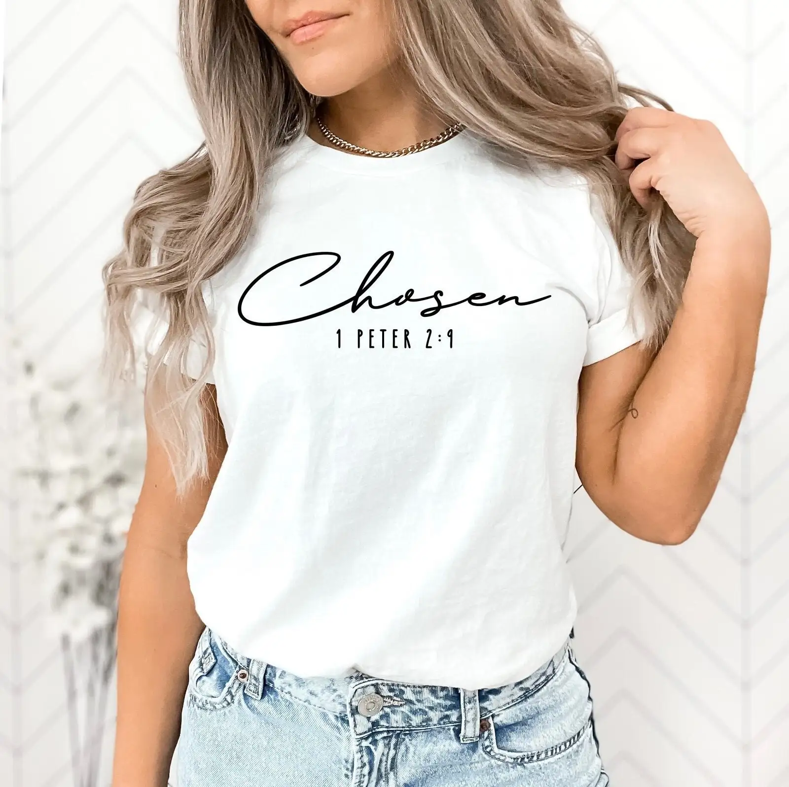 Chosen 1 Peter 2 9 T Shirt Bible Christian For Women Verse Religious