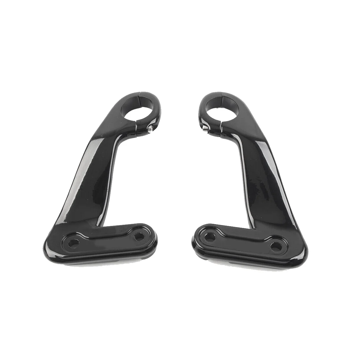 

1Pair Glossy Black Front Fairing Bracket Kits for Harley Road Glide 2010-2013 Motorcycle Hood Bracket Mount Support