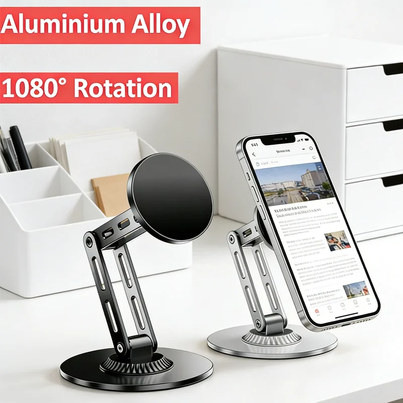 

Magnetic Desk Phone Holder Stand Magnet Car Mount Smartphone GPS Mobile Cell Support in Car Bracket for iPhone 17 Samsung Xiaomi