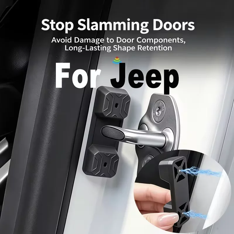 4Pcs Magnetic Silicone Car Door Latch Buffer Shock Pad For Jeep Renegade Compass Patriot Cherokee Wrangler