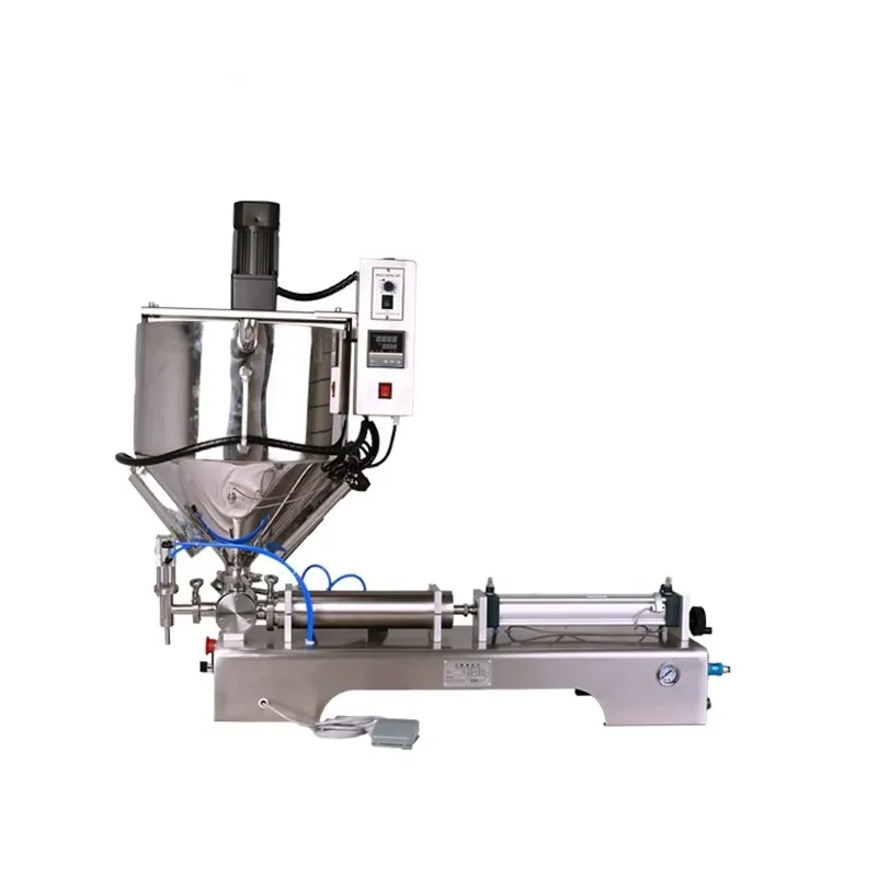 

Semi-automatic Heating Mixing Filling Machine 220v For Laundry Liquid Glue Lipstick Horizontal Quantitative Canning Machine