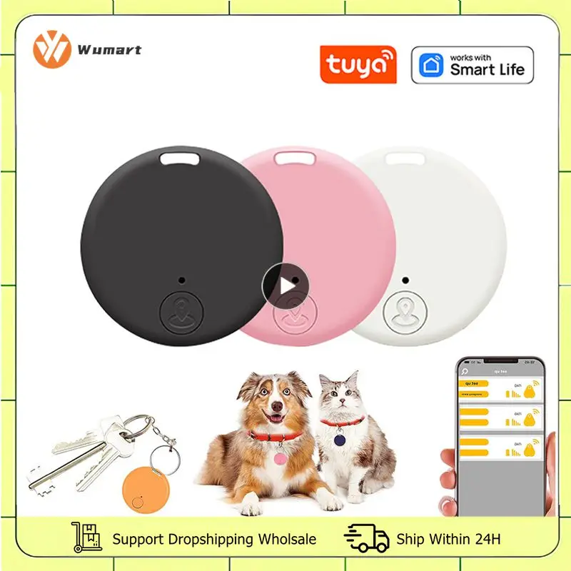 Tuya Mini GPS Tracker Bluetooth-compatible Smart Anti-Lost Device Pet Dog Kids Bag Wallet Tracking Finder Locator Accessories