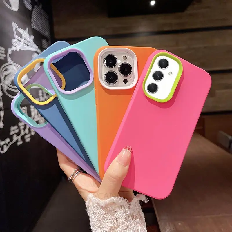 A 54 34 14 53 Candy Soft Liquid Silicone Case For Samsung Galaxy A54 A34 A14 A04 M54 M14 M23 M13 A22 4g 5g Shockproof 3in1 Cover