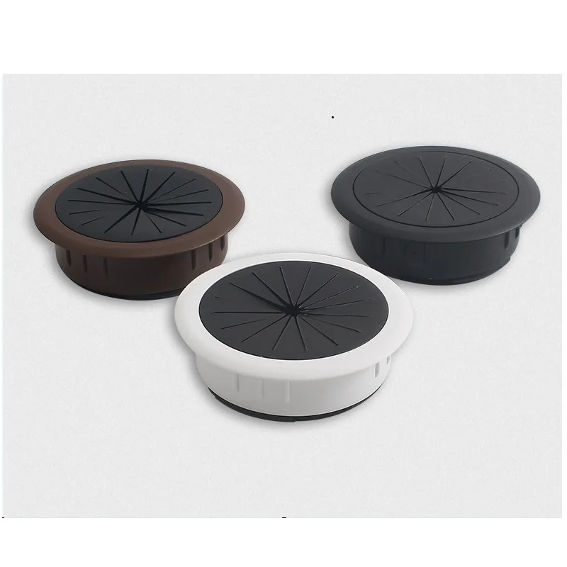 High-End Thickened ABS Plastic Cable Box Computer Desktop Cable Hole Cover Office Desk Decorative