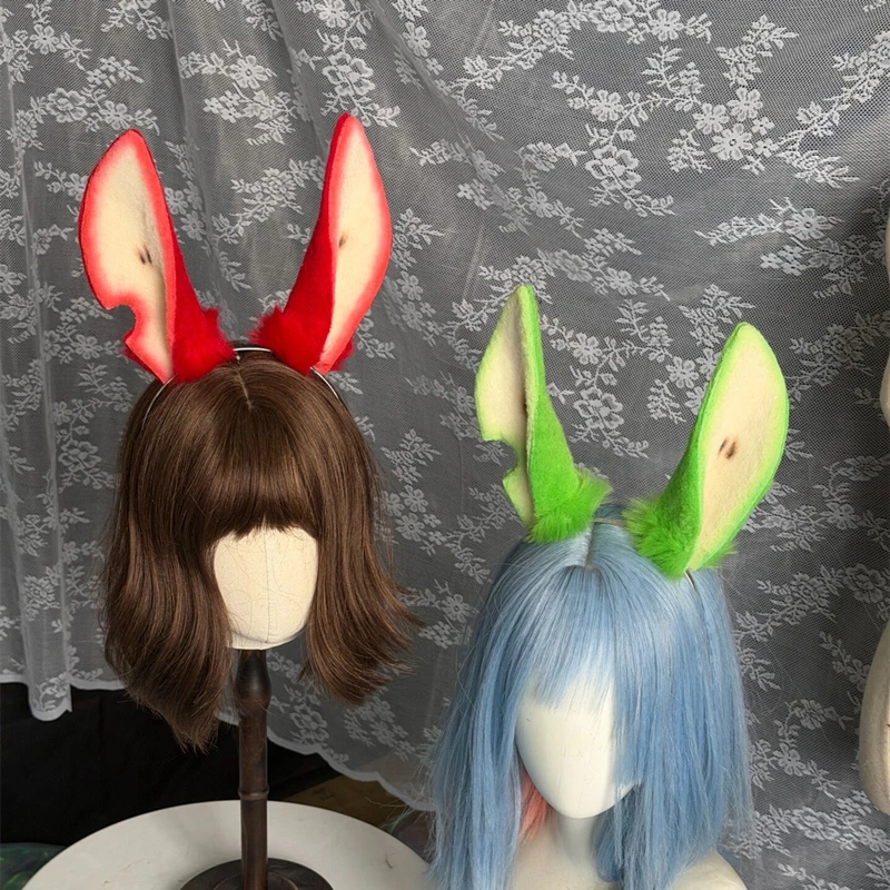 Handmade Halloween Hair Accessories Big Size Rabbit Buuny Ears Cute Hairhoop Lovely Headwear Beast Christmas Cosplay Prop
