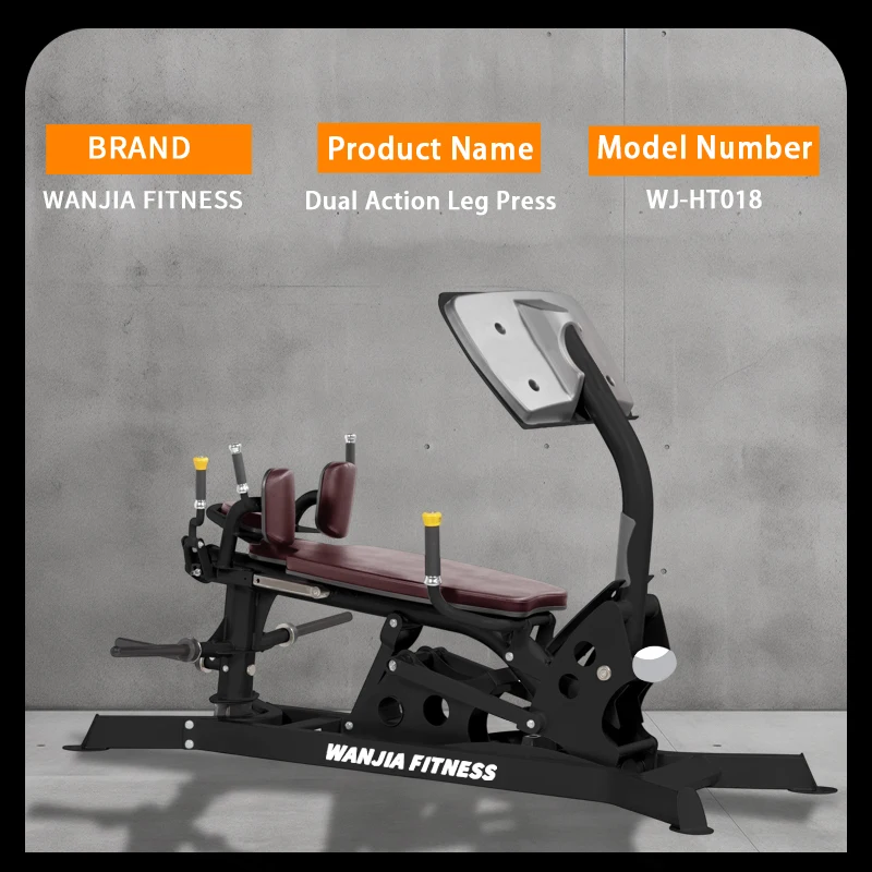 Plate Loaded Composite Leg Press Machine for Commercial Gyms Heavy Duty Lower Body Strength Training Equipment