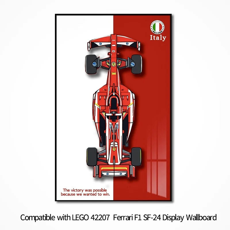 

NEW Display Wallboard Suitable for LEGO 42171 Ferrari F1 SF-24 building block car model Photo Frame Wall Mount Display box