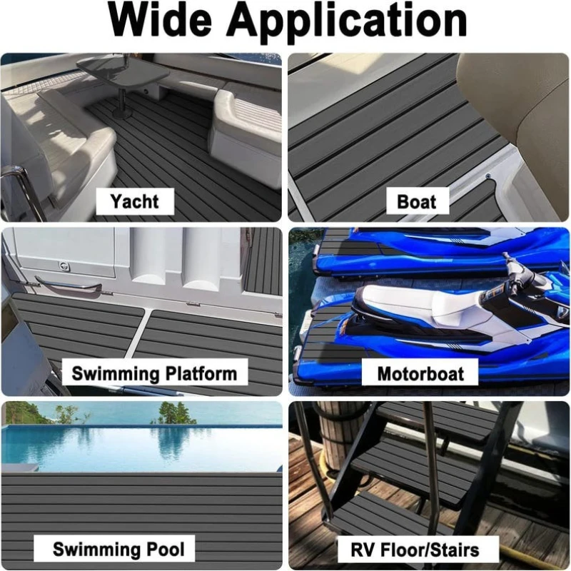 KXKZREN Customized 2017 Sea Ray 400 Sundancer Swim Platform Cockpit Seadeck Mat EVA Boat Floor Pad Non-slip Yacht Decking Sheet