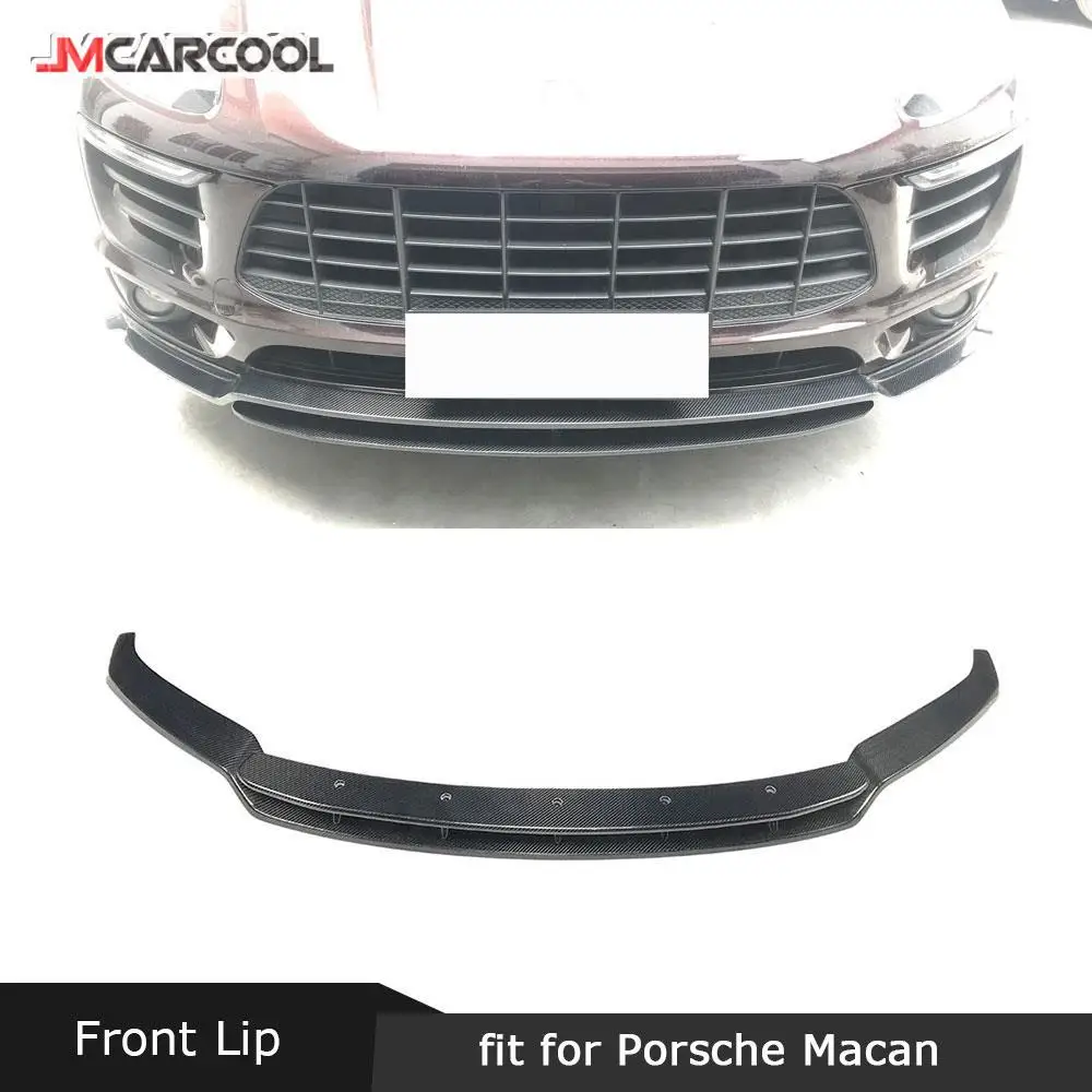 

JMCARCOOL Case For Porsche Macan 2017 2018 Front Trunk Lip Spoiler Splitter Carbon Fiber Head Bumper Shovel Guard Car Styling