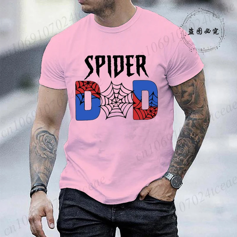 Modische Trendige Herren T-Shirts Vintage Oberteile Sarkastisches Lustiges Spider Dad T-Shirt Kurzarm Grafik T-Shirts Männerkleidung Vater Geschenke – Detail 5