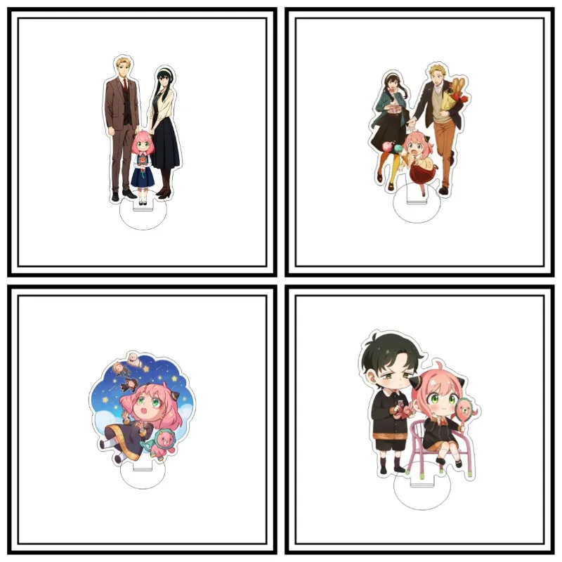 

15 см SPY×FAMILY аниме акриловая подставка модель фигурка Anya Forger Yor Forger Kawaii настольный декор стоячий знак фанаты подарки игрушки
