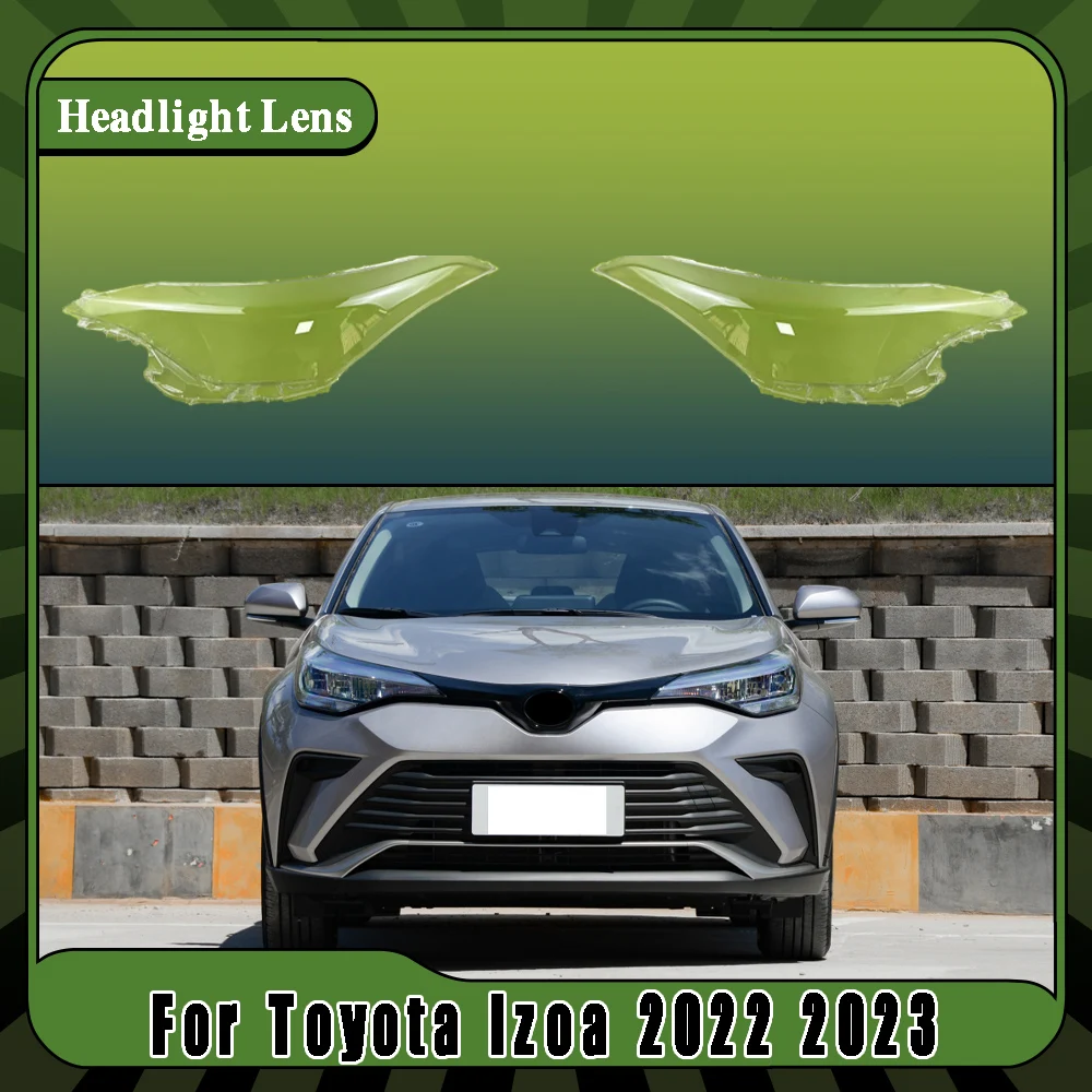Car Front Headlight Lens Cover Clear Car Light Glass Shell Plexiglass Replace Original Auto Gadgets For Toyota Izoa 2022 2023