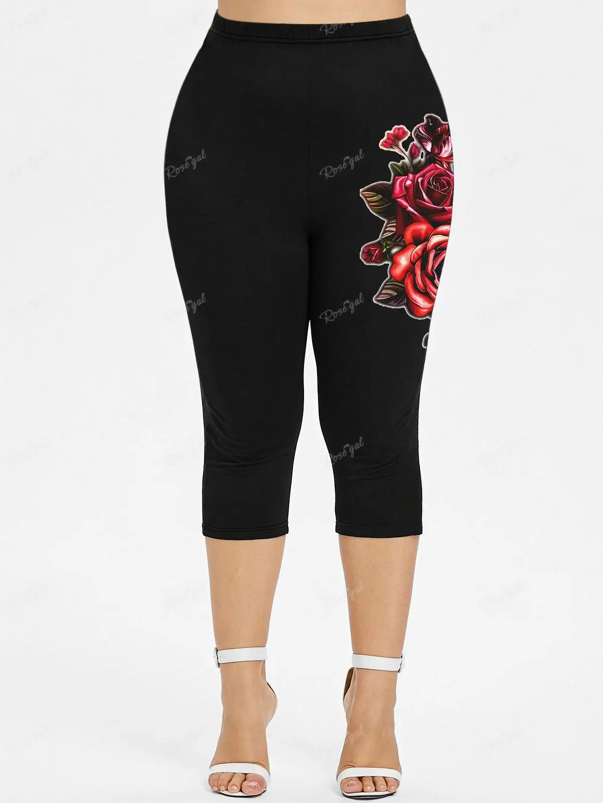 Plus Size Short Sleeves T-shirt and Leggings Outfit conjuntos para mujeres 2 piezas XS-6X Tie Dye Colorblock Rose Floral Printed