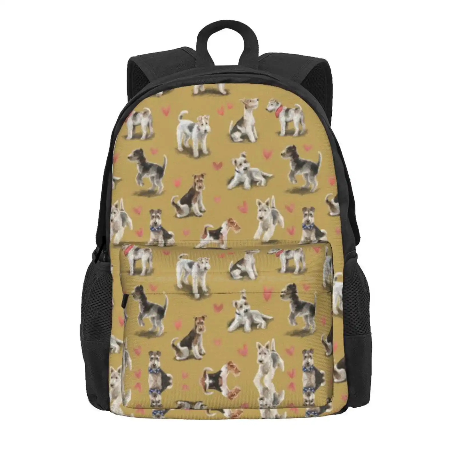 The Fox Terrier Hot Sale Schoolbag Backpack Fashion Bags Fox Terrier Wft Dog Pattern Jack Russell Smooth Akc