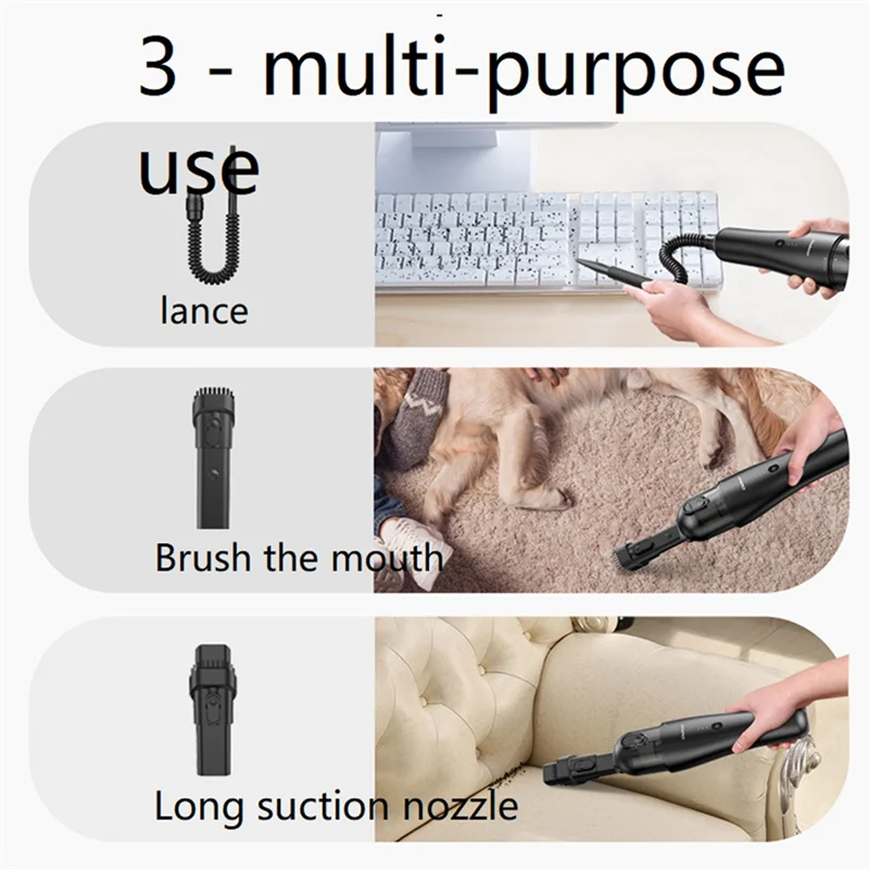 L74A Car Vacuum Handheld Vacuum Cordless Mini Portable Vacuum Cleaner with Suction