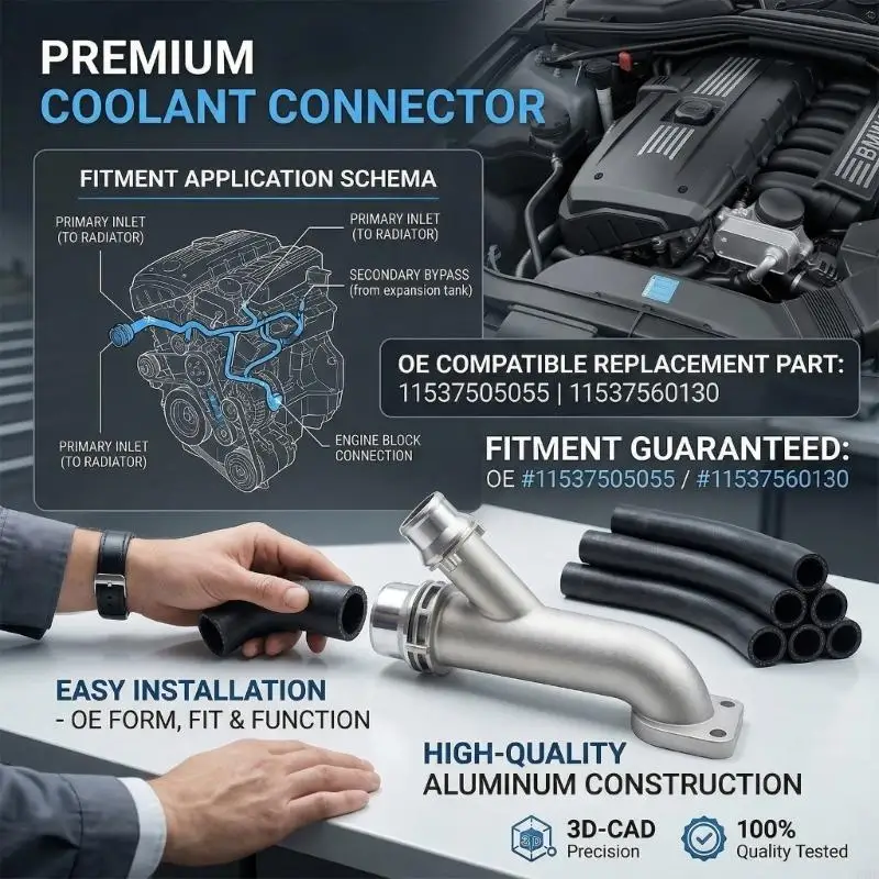M76E Effizientes Aluminium-Kühlsystemrohr, Kühlerschlauch 11537560130, konzipiert für langanhaltenden Motorschutz, einfache – Detail 4