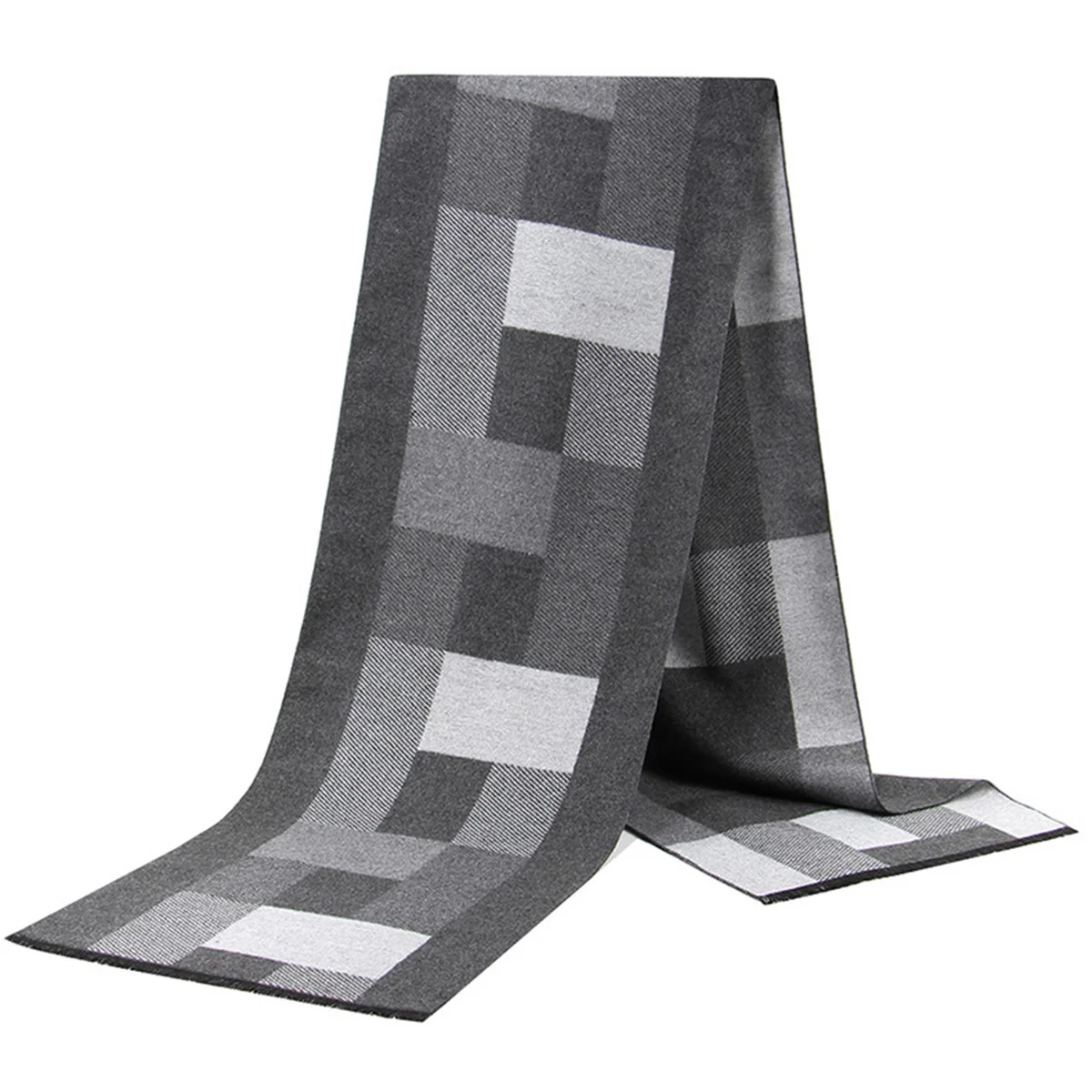Bufanda-Écharpe en cachemire double face pour homme, châle rétro, chaud, haute qualité, marque de créateur, InjCashmere, affaires, automne, hiver,