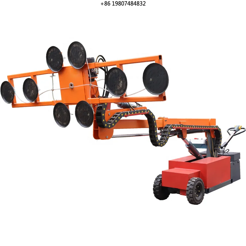 Industrial Movable Large Format Tile Vacuum Lifter Cart with Suction Cups for Glass & Stone Tiles Handling