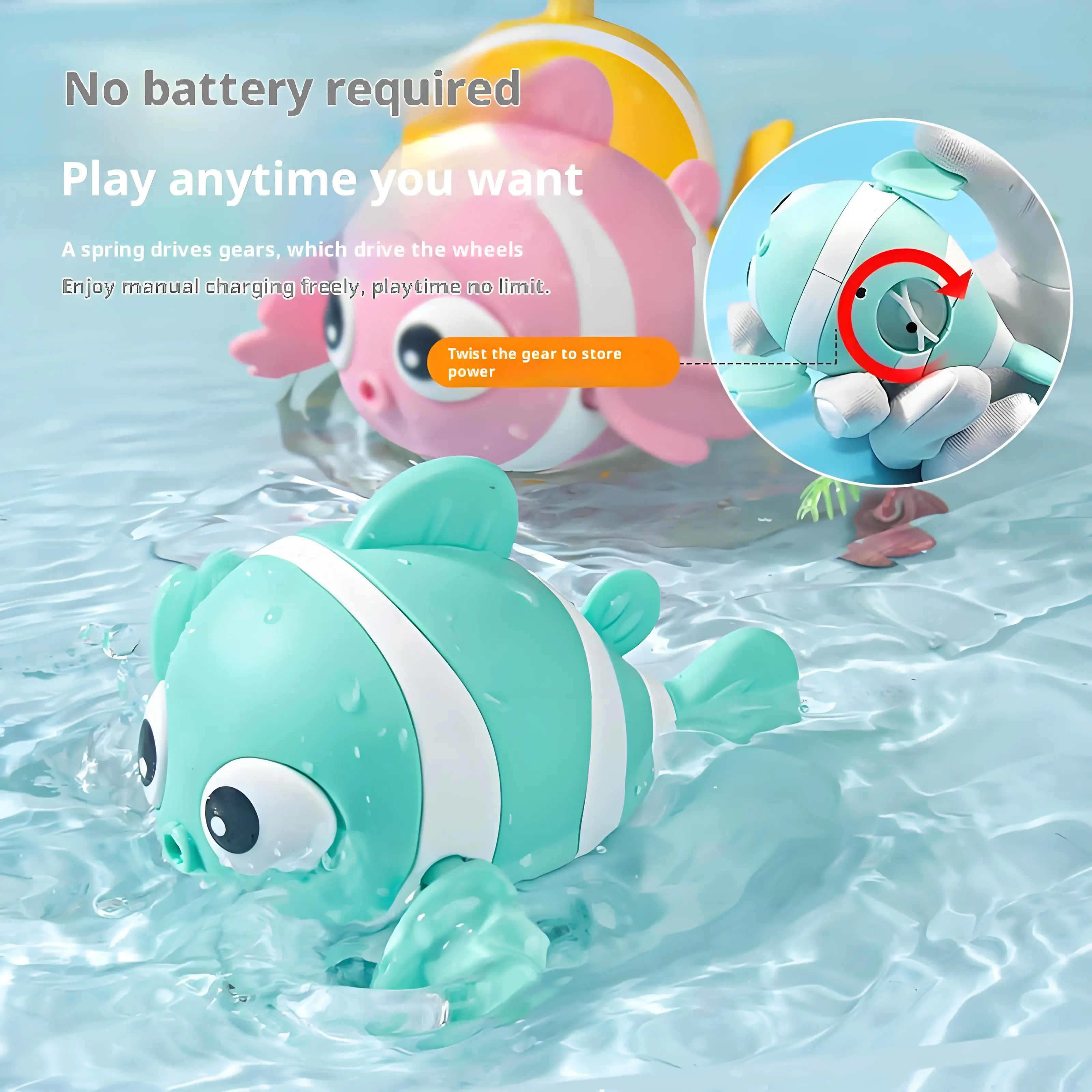 Baby Bath Toys Bathing Cute Swimming Turtle Whale Pool Beach Classic Chain Clockwork Water Toy For Kids Water Playing Toys