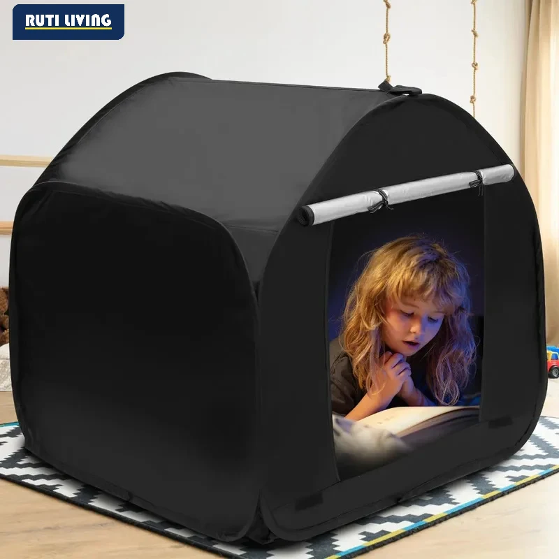 Kids Sensory Tent Portable Sensory Pop Up with Storage Bag Foldable Black Out Tents for Toy Room and Children's Room