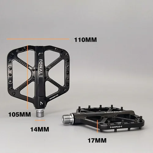 Imagen 2 del producto Pedales de bicicleta SHANMASHI MTB ultraligeros CNC aleación de aluminio pulido 3 rodamientos Pedal de bicicleta antideslizante para bicicleta de montaña y carretera