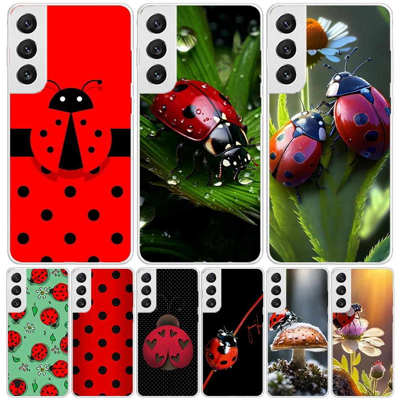 Insect Seven-Star ladybug Phone Case For Samsung Galaxy S24 S23 S22 S21 FE S20 Ultra S10 Plus S10E S9 S8 + Art Customized Coque