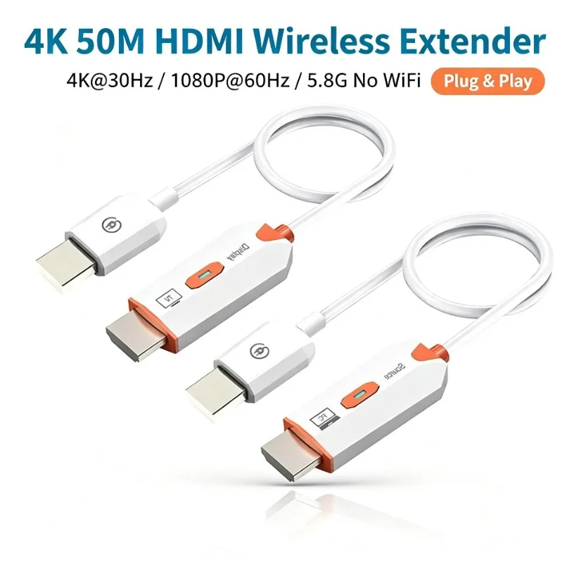 Picture 3: Point to Point 4K Decode HDMI-Compatible Wireless Extender 50M Transmitter Receiver Stable Signal No Interference for Meeting