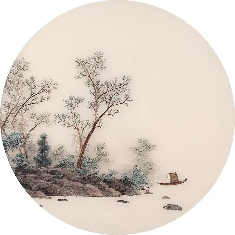 Landscape Pattern Suzhou Embroidery Starter Kit - Complete Beginner Set with Tutorial