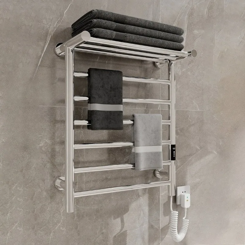 Household Durable Towel Warmer Stainless Steel Waterproof Constant Temperature Electric Heated Towel Rail Bathroom Accessories