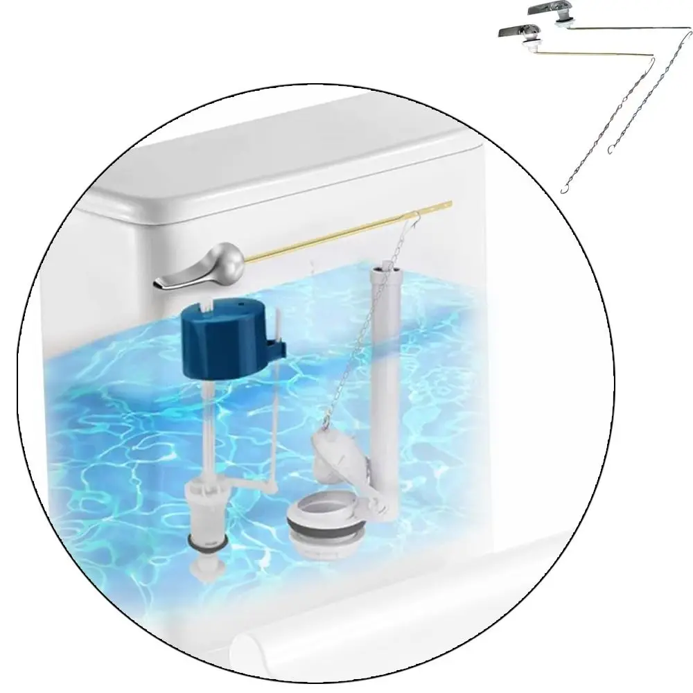 

Durable Toilet Handle Anti-Rust Metal Rod Easy To Install Toilet Handle Replacement Kit Universal Fit Toilet Flush Handle